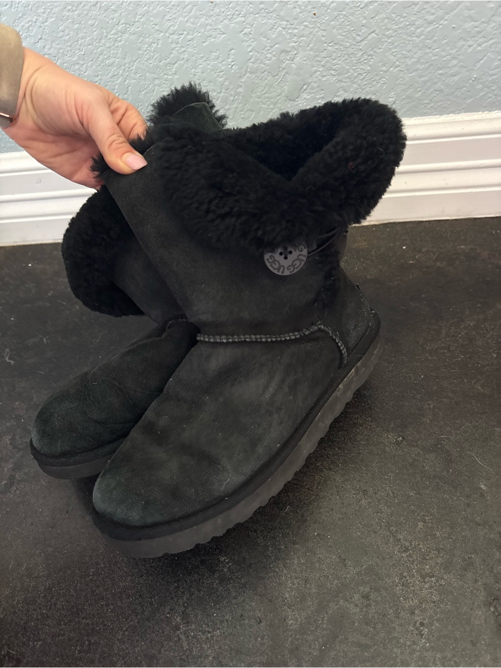 Women's Black UGG Bailey Button Boots